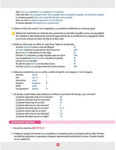 Español entre amigos. Guía del profesor. Curso 3 · Nivel A2