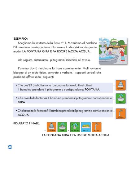 Davide si diverte con i suoi amici - con pittogrammi