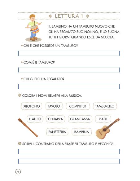 Quaderni di lettura e compresione del testo - Eserciziario 1 - I paragrafi (lettera maiuscola)