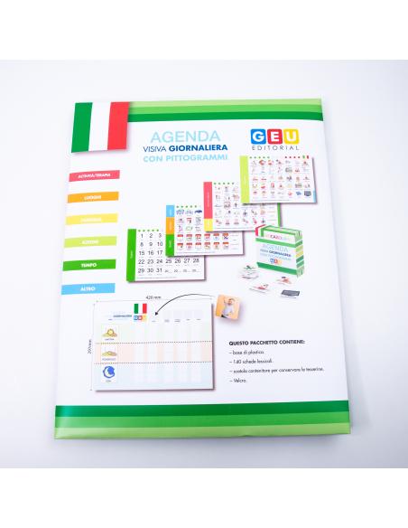 Agenda Visiva con 140 Pittogrammi e Velcro Adesivo
