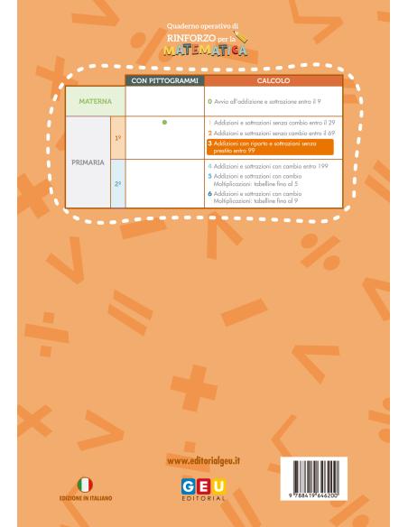 Quaderno operativo di rinforzo per la matematica Calcolo 3