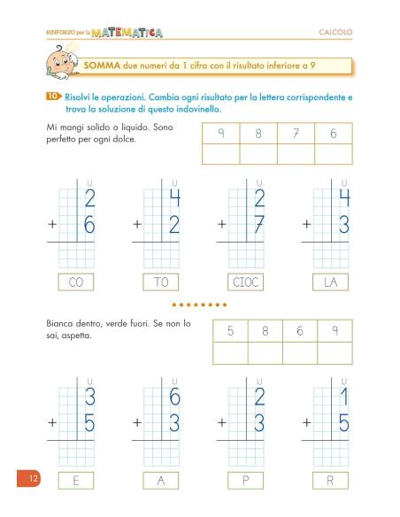 Quaderno operativo di rinforzo per la matematica Calcolo 1